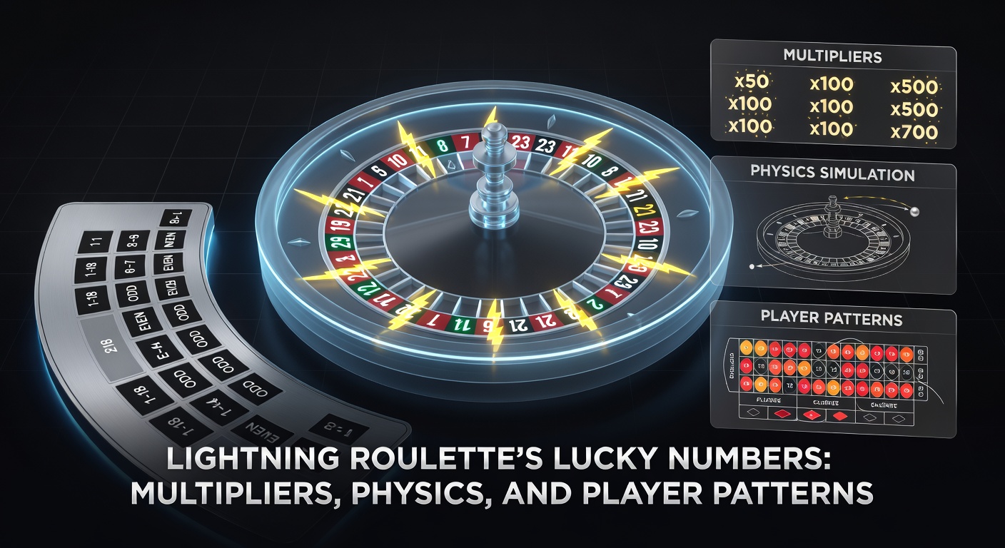 Physik des Lightning Roulette Rads mit Ballwurf und Lucky Numbers Animation