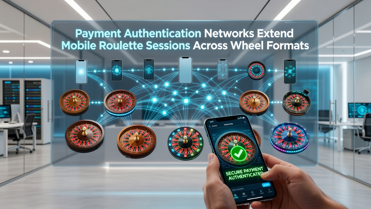 Mobile Roulette-Session mit Authentifizierungsnetzwerk über verschiedene Radformate